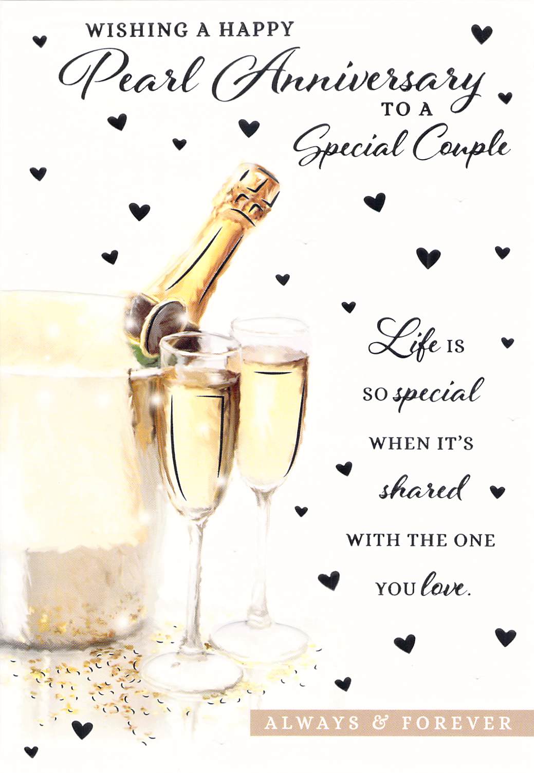 This Pearl - Anniversary Card - Multibuy - Free Postage is a Greeting Card priced at £ 1.80 from Made To Be Treasured range. Produced by Made To Be Treasured for excellent quality