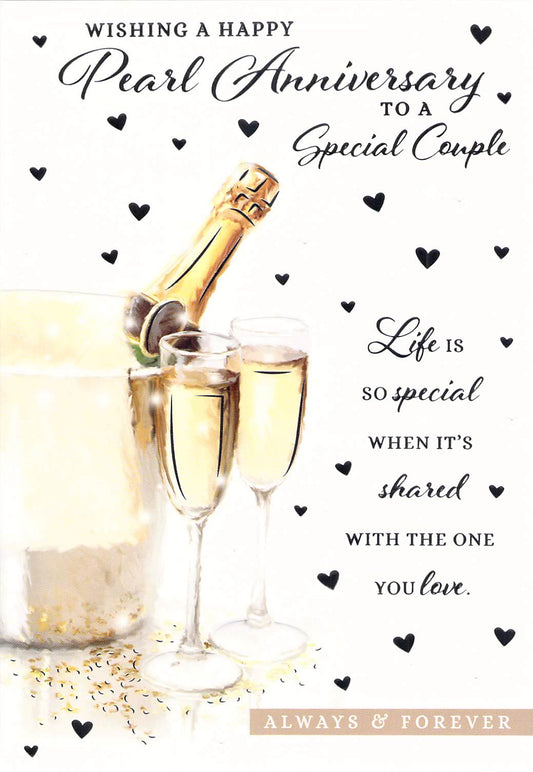 This Pearl - Anniversary Card - Multibuy - Free Postage is a Greeting Card priced at £ 1.80 from Made To Be Treasured range. Produced by Made To Be Treasured for excellent quality