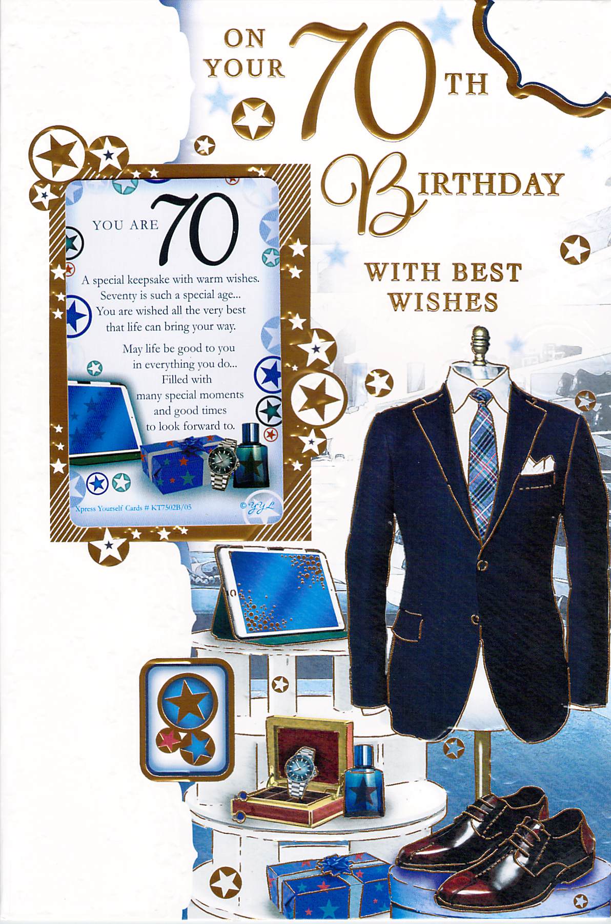 This 70th - Birthday Card - Multibuy - Free Postage is a Birthday Card priced at £ 1.80 from Made To Be Treasured range. Produced by Made To Be Treasured for excellent quality