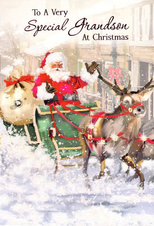 This Grandson - Christmas Card - Multi Buy - Free Postage is a Christmas Card priced at £ 1.80 from Made To Be Treasured range. Produced by Made To Be Treasured for excellent quality