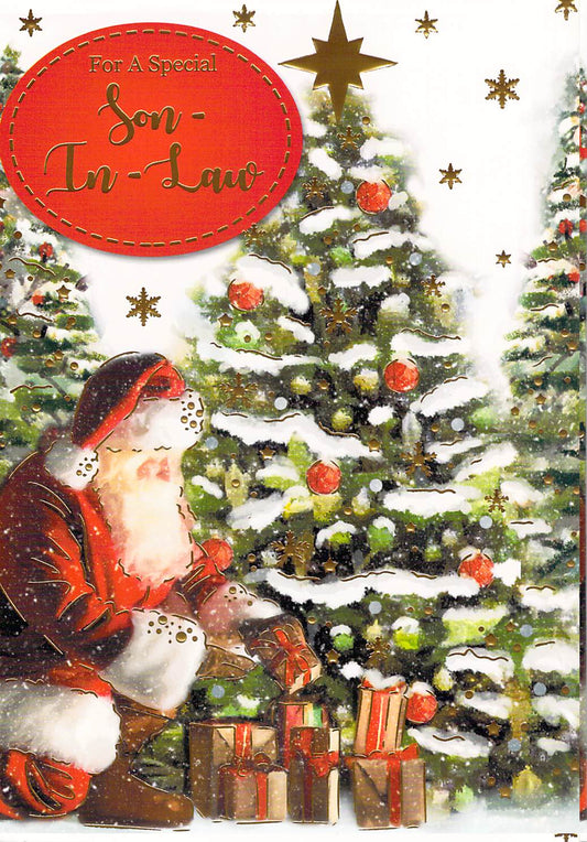 This Son In Law - Christmas Card - Multi Buy - Free Postage is a Christmas Card priced at £ 1.80 from Made To Be Treasured range. Produced by ?Sensations / Xpress Yourself for excellent quality