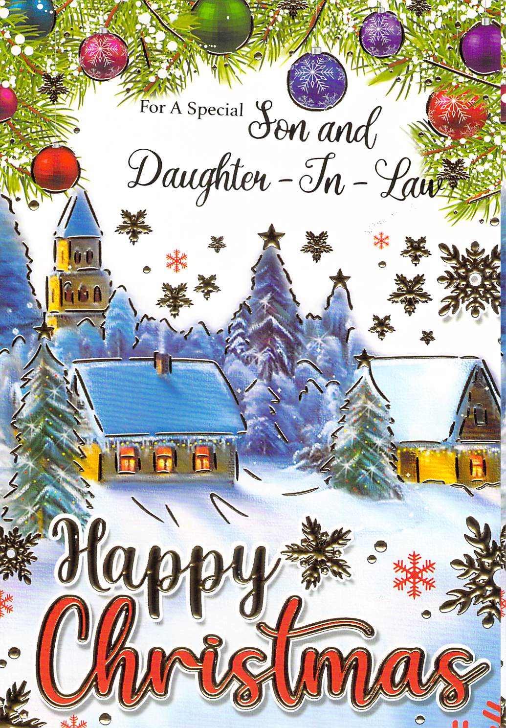 This Son & Daughter In Law - Christmas Card - Multi Buy - Free Postage is a Christmas Card priced at £ 1.80 from Made To Be Treasured range. Produced by ?Sensations / Xpress Yourself for excellent quality