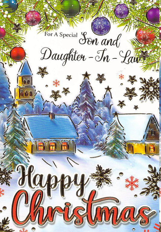 This Son & Daughter In Law - Christmas Card - Multi Buy - Free Postage is a Christmas Card priced at £ 1.80 from Made To Be Treasured range. Produced by ?Sensations / Xpress Yourself for excellent quality