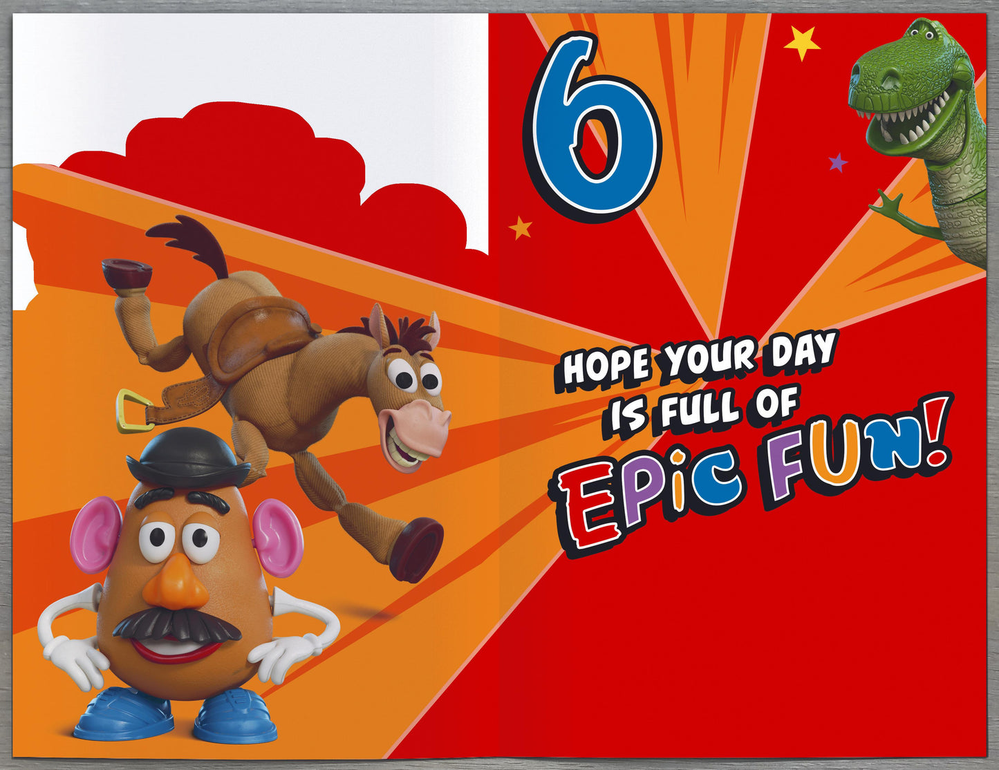 Disney Toy Story 6th Birthday Card – Buzz Lightyear, Woody & Jessie Age 6
