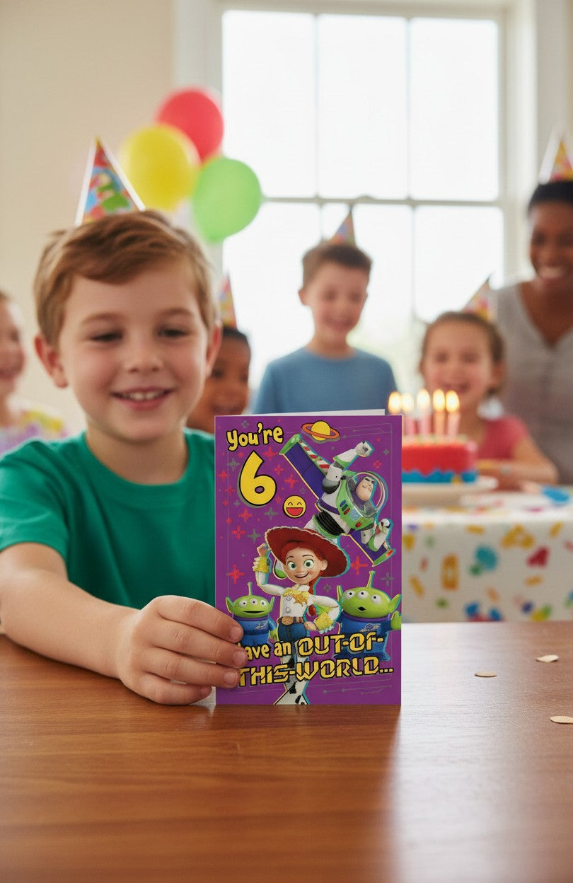 Toy Story 5 Age 6 Birthday Card with Maze Activity Inside | Disney Pixar