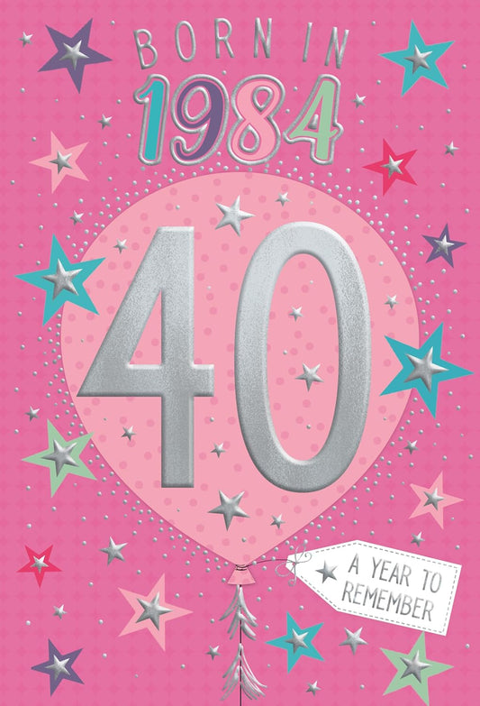 This Year You Were Born Greeting Card Tri Fold - Age 40 - 40th Birthday Female is a priced at £ 2.99 from Made To Be Treasured range. Produced by ICG for excellent quality