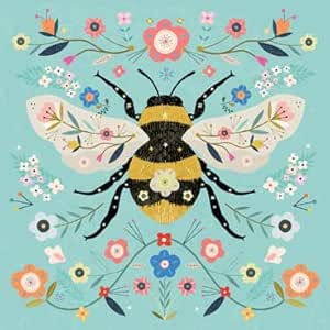 This Bee Floral Folk Art Greeting Card - Blank Inside is a Greeting & Note Cards priced at £ 2.99 from Made To Be Treasured range. Produced by Art Eco for excellent quality