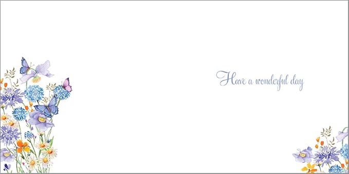 'For Someone Special' - Pretty Design with Blue Allium and Butterflies - Greeting Card