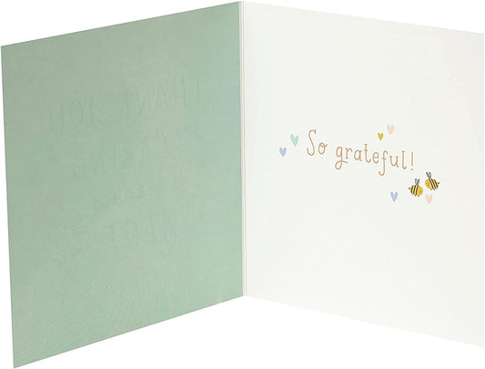 Thank You Card – Caring Message with Bees & Flowers | UK Greetings UKG Made To Be Treasured