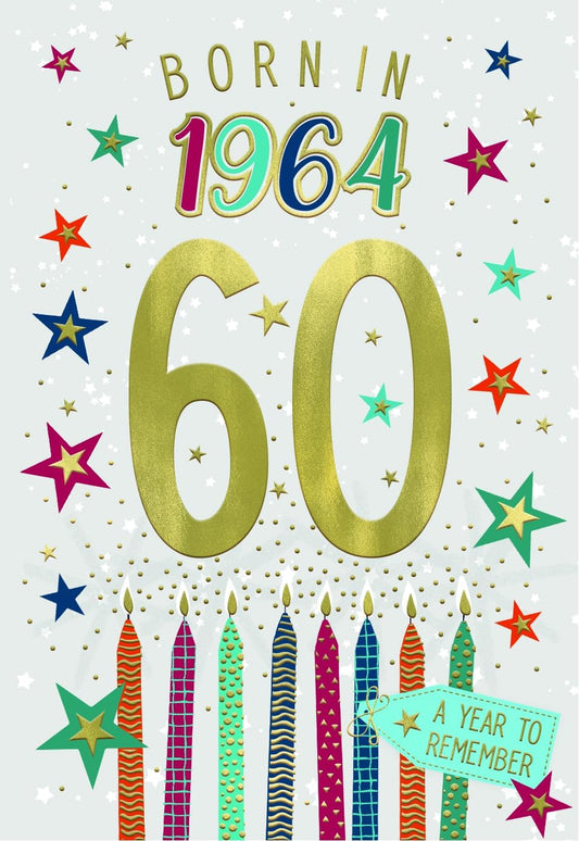 This Year You Were Born Greeting Card Tri Fold - Age 60 - 60th Birthday Male is a priced at £ 2.99 from Made To Be Treasured range. Produced by Made To Be Treasured for excellent quality