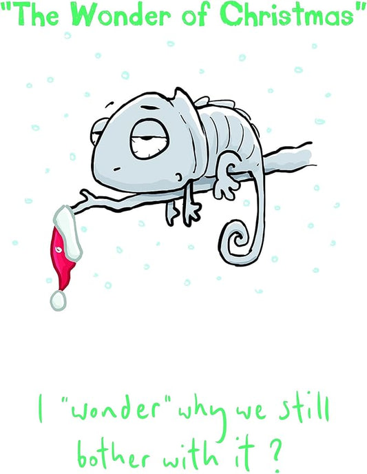 This Leon the Chameleon 'The Wonder of Christmas' Humour Card 5 x 9 ins is a Christmas Card priced at £ 2.95 from Made To Be Treasured range. Produced by Carte Blanche for excellent quality