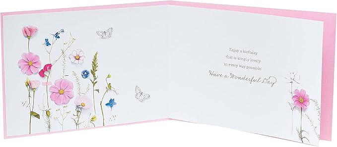 UK Greetings Birthday Card for Her/Friend - Embossed Detail Design