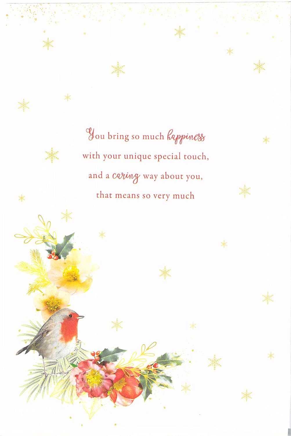 To a Special Mum with Love at Christmas – Robin & Floral Wreath Card Greeting Card Nigel Quinney Made To Be Treasured