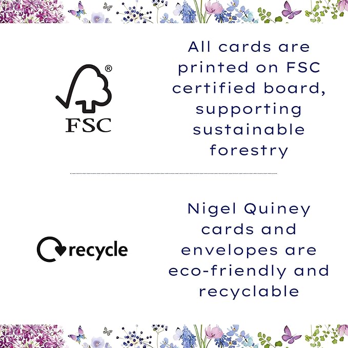 Grey Tabby Cat in Meadow with Silver Foil - Eco-Friendly & Recyclable