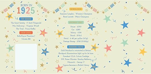 Invitation card with colorful stars and text on a light background