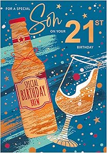 This Son 21st Birthday Card – Gold Foil is a Greeting Card priced at £ 3.49 from Made To Be Treasured range. Produced by Words n Wishes for excellent quality
