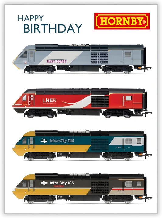 This HST Greeting Card - Hornby & Train Theme is a Greeting & Note Cards priced at £ 3.49 from Made To Be Treasured range. Produced by Abacus for excellent quality
