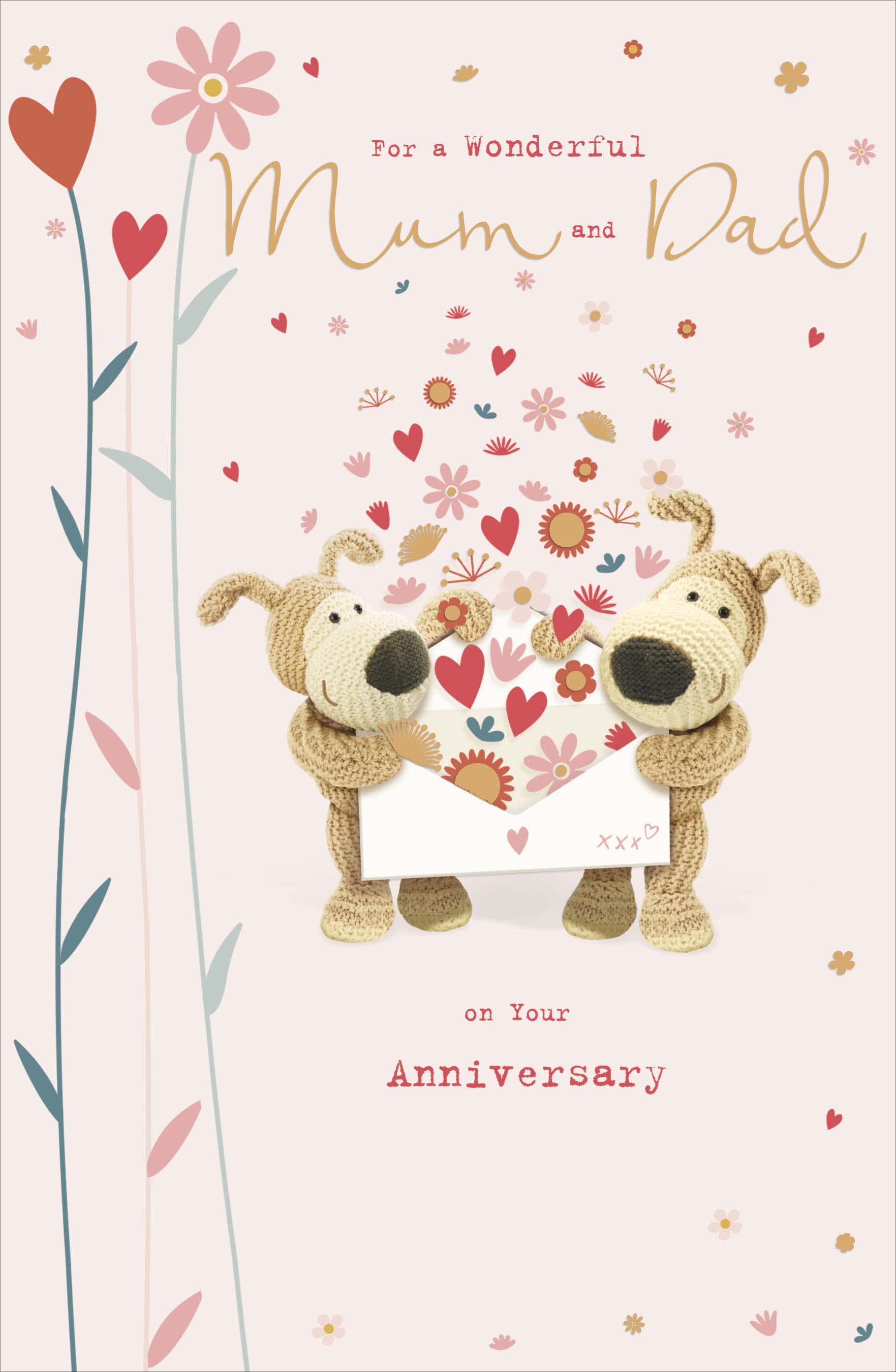 This Boofle Cute Design Mum & Dad Anniversary Greeting Card - Made In UK is a Greeting Card priced at £ 3.99 from Made To Be Treasured range. Produced by UKG for excellent quality