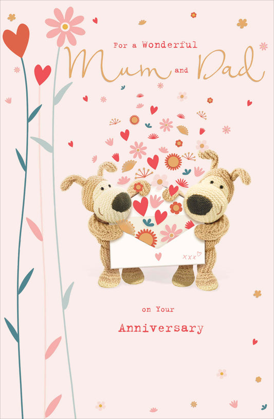 This Boofle Cute Design Mum & Dad Anniversary Greeting Card - Made In UK is a Greeting Card priced at £ 3.99 from Made To Be Treasured range. Produced by UKG for excellent quality