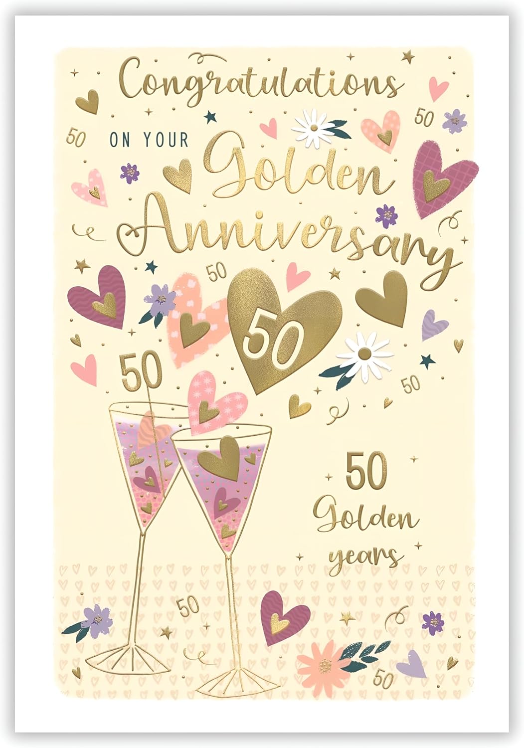 This IC&G Code 75 50th Golden Wedding Anniversary Card - Champagne Celebration is a Greeting & Note Cards priced at £ 3.39 from Made To Be Treasured range. Produced by ICG for excellent quality