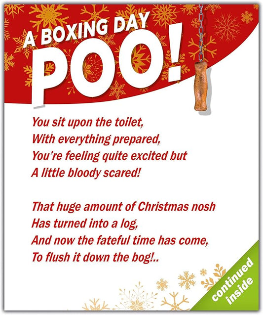 This funny Christmas card poo joke is a Christmas Card priced at £ 3.50 from Made To Be Treasured range. Produced by Made To Be Treasured for excellent quality