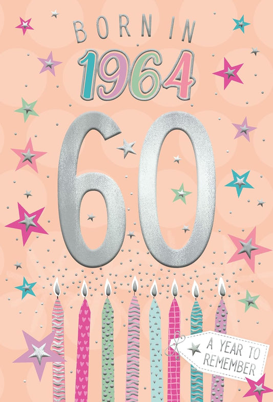 This Year You Were Born Greeting Card Tri Fold - Age 60 - 60th Birthday Female is a priced at £ 2.99 from Made To Be Treasured range. Produced by Made To Be Treasured for excellent quality