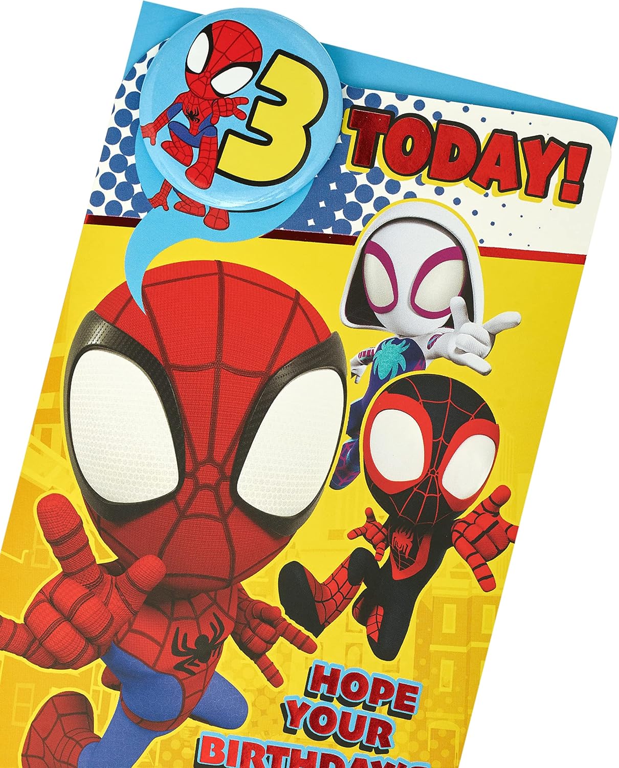 3rd Birthday Card - Spider-Man Amazing Friends with Interactive Colouring Activity