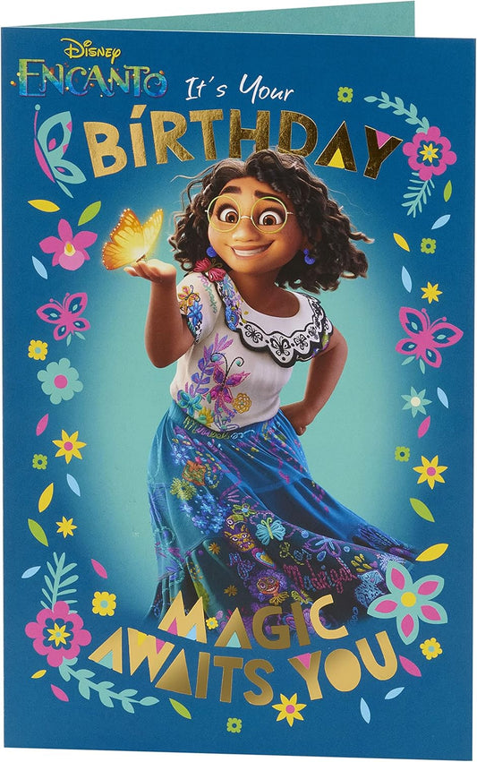 This Greeting Card Disney Encanto Birthday Mirabel Magic Awaits You 15x23cm is a Greeting & Note Cards priced at £ 3.15 from Made To Be Treasured range. Produced by UKG for excellent quality