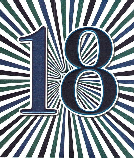 This 18th Birthday Card - Starburst Blue - Foiled Card is a Greeting Card priced at £ 2.99 from Made To Be Treasured range. Produced by Cherry Orchard for excellent quality
