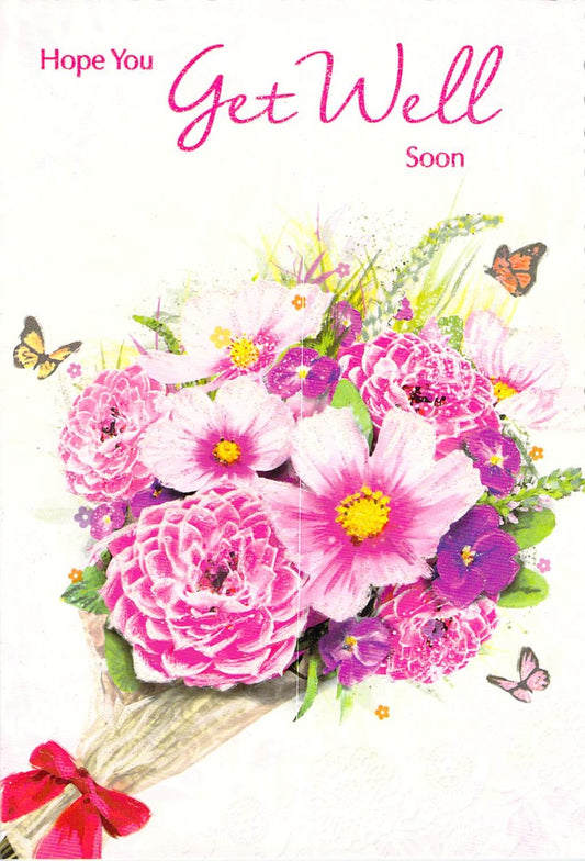 This GREETING CARD - GET WELL- FREE POSTAGE H2-4 is a Greeting Card priced at £ 1.60 from Made To Be Treasured range. Produced by Poppy Hill for excellent quality