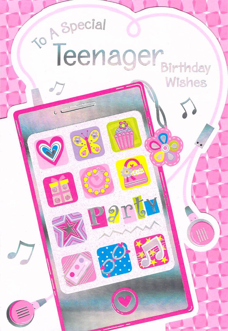 GREETING CARD - TEENAGE BIRTHDAY- FREE POSTAGE H2-15