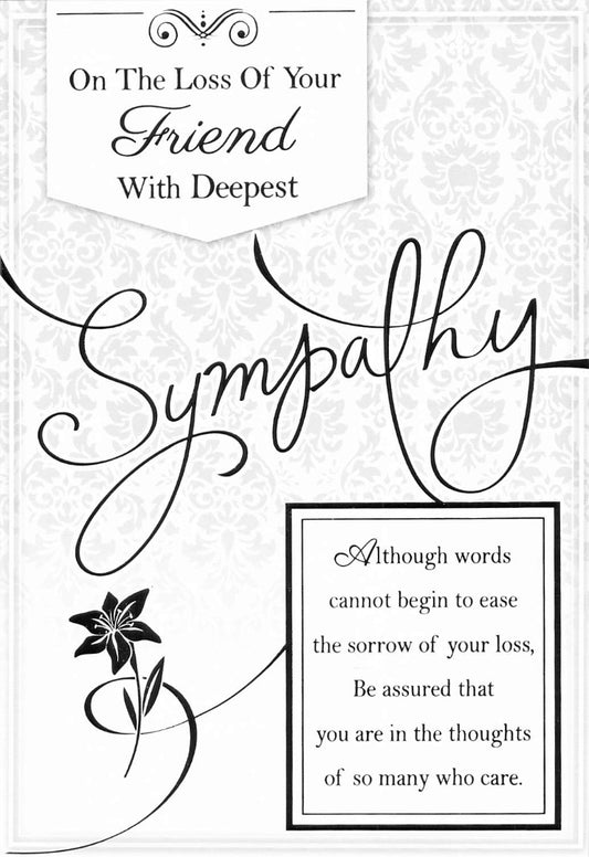 This GREETING CARD - SYMPATHY is a Greeting Card priced at £ 1.99 from Made To Be Treasured range. Produced by Poppy Hill for excellent quality