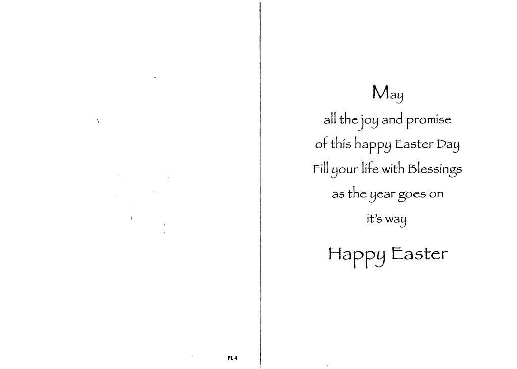 Greeting Card - Easter - Free Postage