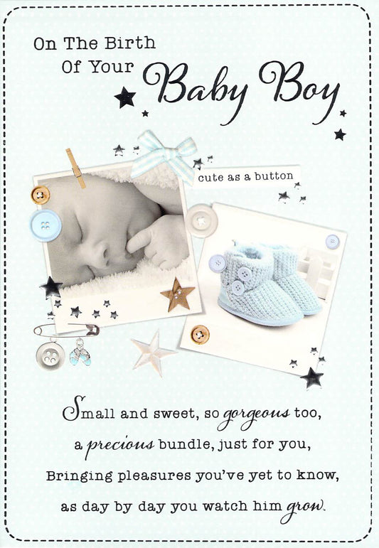 This Birth (Boy) - Greeting Card - Multi Buy Discount - Free P&P is a Greeting Card priced at £ 2.29 from Made To Be Treasured range. Produced by Generic for excellent quality