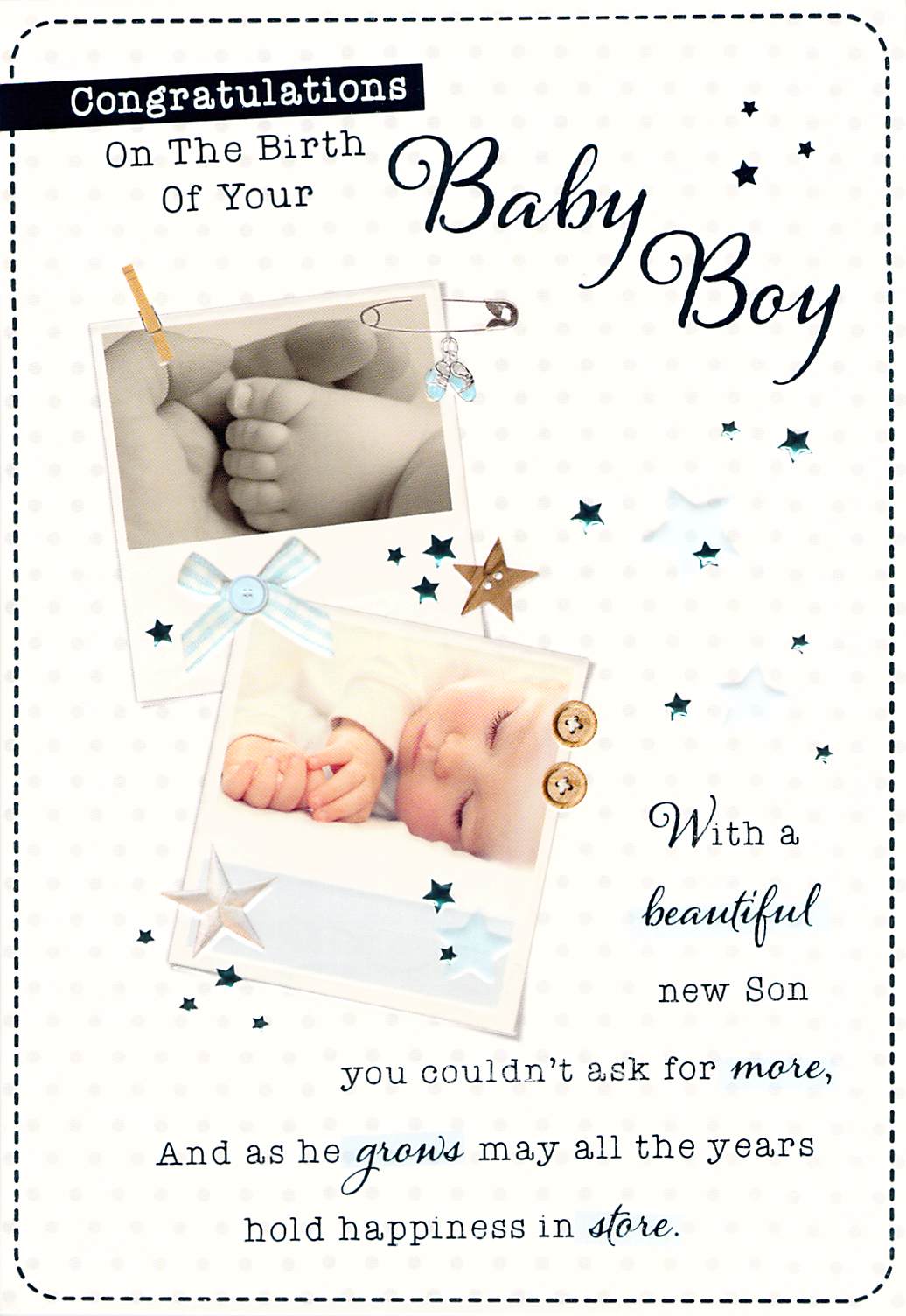 This Birth (Boy) - Greeting Card - Multi Buy Discount - Free P&P is a Greeting Card priced at £ 1.69 from Made To Be Treasured range. Produced by Generic for excellent quality