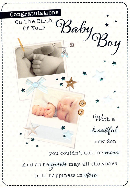This Birth (Boy) - Greeting Card - Multi Buy Discount - Free P&P is a Greeting Card priced at £ 1.69 from Made To Be Treasured range. Produced by Generic for excellent quality
