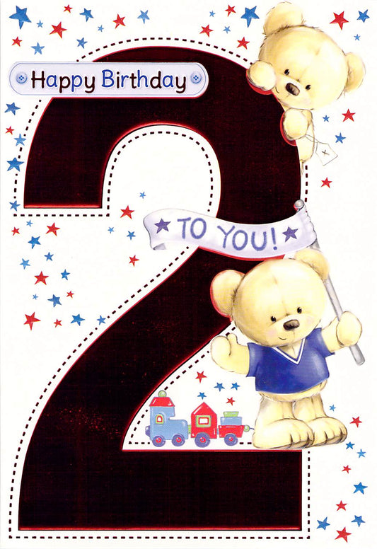 This 2nd Birthday - Age 2 - Greeting Card -Multi Buy Discount - Free P&P is a Greeting Card priced at £ 1.99 from Made To Be Treasured range. Produced by Generic for excellent quality