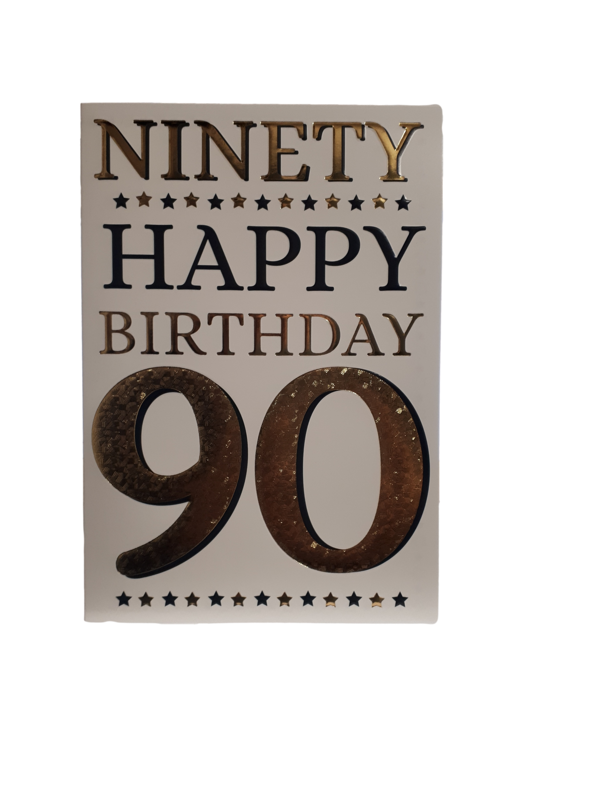 This Age 90 - 90th Birthday - Greeting Card - Gold / Black - Free Postage is a Greeting & Note Cards priced at £ 1.99 from Made To Be Treasured range. Produced by Generic for excellent quality