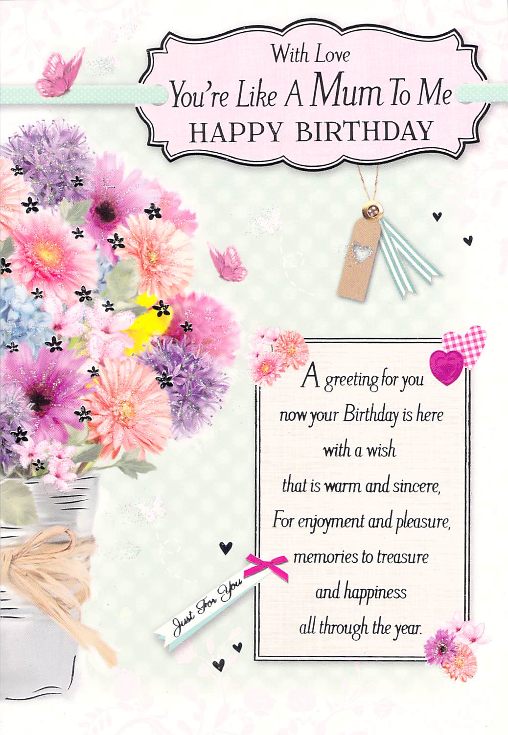 This Like A Mum Birthday - Flowers - Greeting Card - Multi Buy is a Greeting Card priced at £ 1.99 from Made To Be Treasured range. Produced by Made To Be Treasured for excellent quality