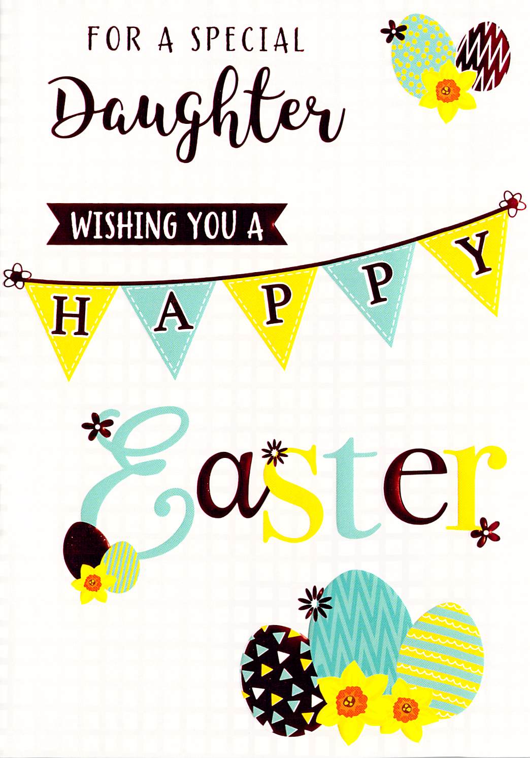 This Daughter Easter Card Happy Easter Bunting Colorful Eggs Greeting Card is a Other priced at £ 1.59 from Made To Be Treasured range. Produced by Poppy Hill for excellent quality