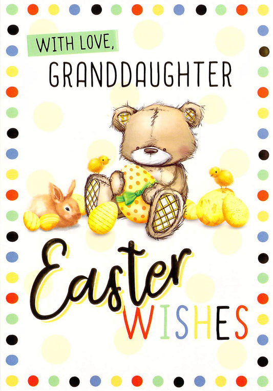 This Easter Greeting Card Teddy Bear Bunny Just For You Happy Easter Wishes is a priced at £ 1.79 from Made To Be Treasured range. Produced by Poppy Hill for excellent quality