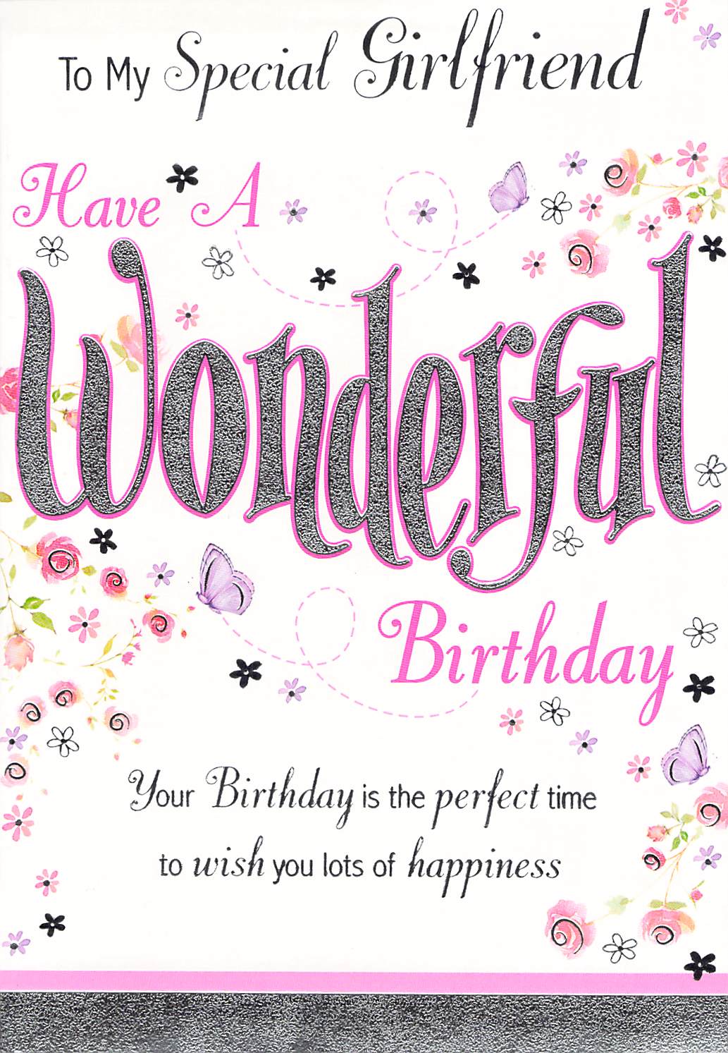 This Birthday - Girlfriend - Flowers & Butterflies - Greeting Card is a Greeting Card priced at £ 1.69 from Made To Be Treasured range. Produced by Generic for excellent quality