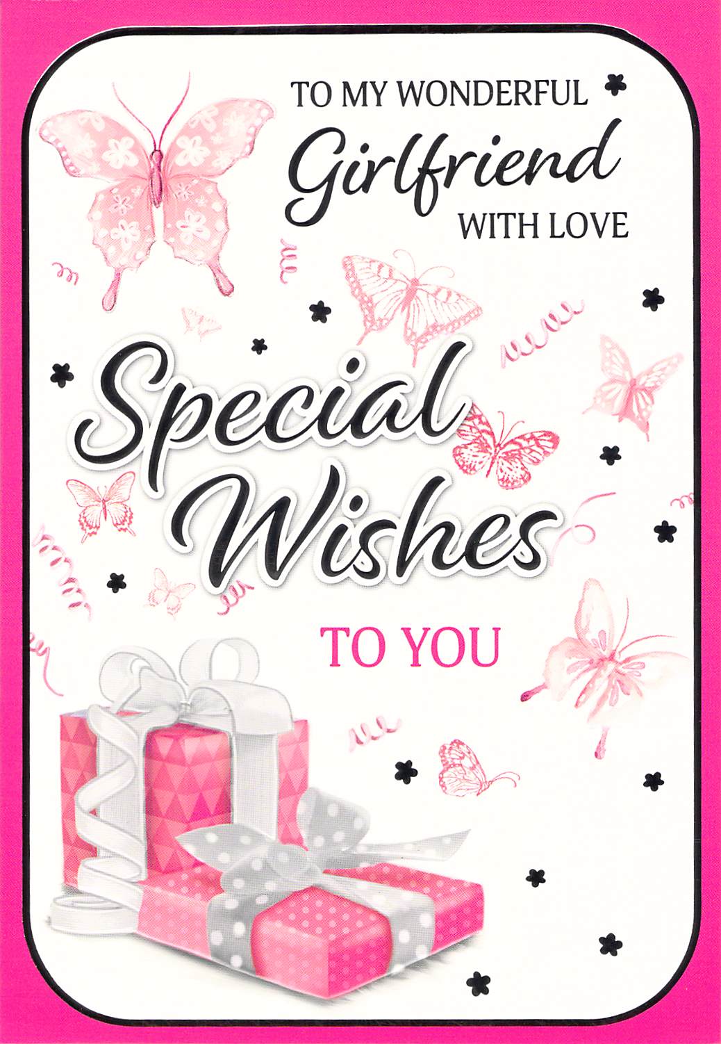 This Birthday - Girlfriend - Pink Butterflies - Greeting Card is a Greeting Card priced at £ 1.69 from Made To Be Treasured range. Produced by n/a for excellent quality
