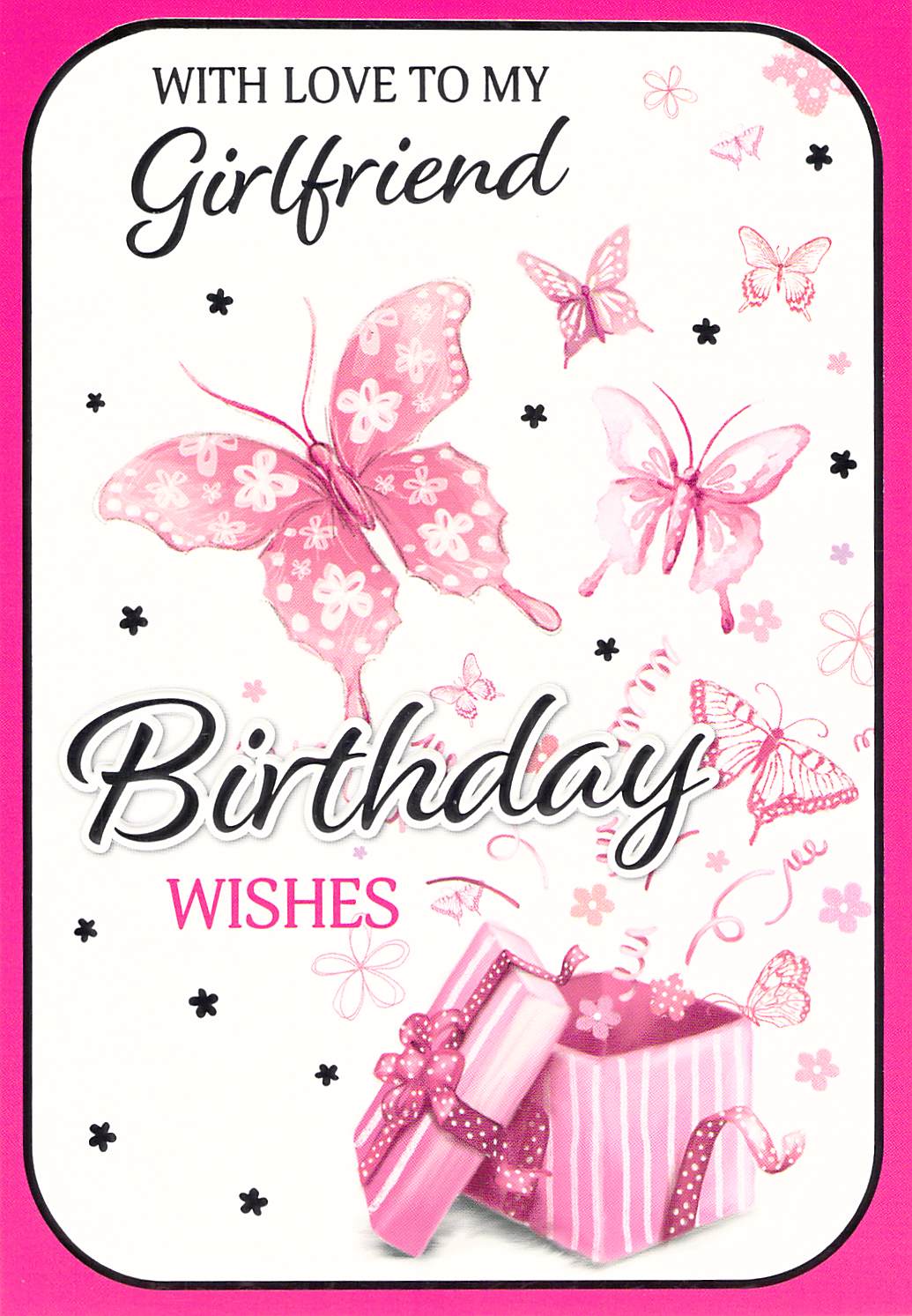 This Birthday - Girlfriend - Pink Butterflies - Greeting Card is a Greeting Card priced at £ 1.69 from Made To Be Treasured range. Produced by n/a for excellent quality