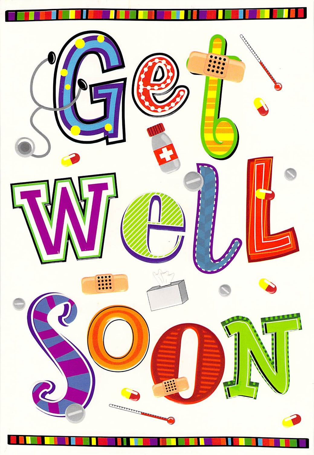 Get Well Soon - Medical Cartoon Theme - Greeting Card - Multi Buy Discount