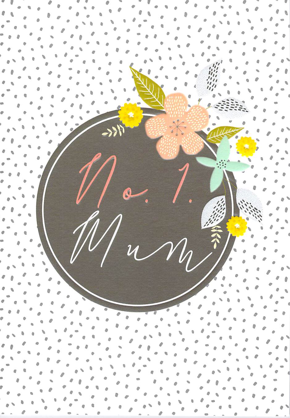 Mothers Day Greeting Card - Mum - No 1 Mum- Free Postage