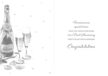 Load image into Gallery viewer, Anniversary Greeting Card - Gold Foil - Champagne
