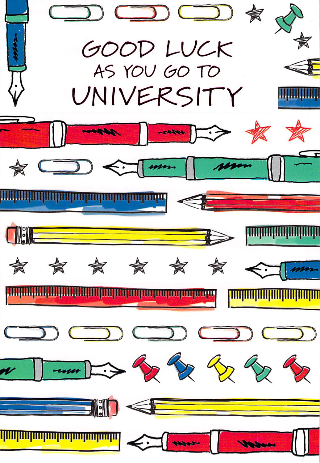 Good Luck As You Go To University - Stationary - Greeting Card - Free Postage