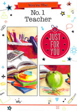 Load image into Gallery viewer, Thank You To #1 Teacher - Greeting Card - Free Postage
