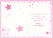 Load image into Gallery viewer, Christening (Great Granddaughter) - Greeting Card - Multi Buy - Free P&amp;P
